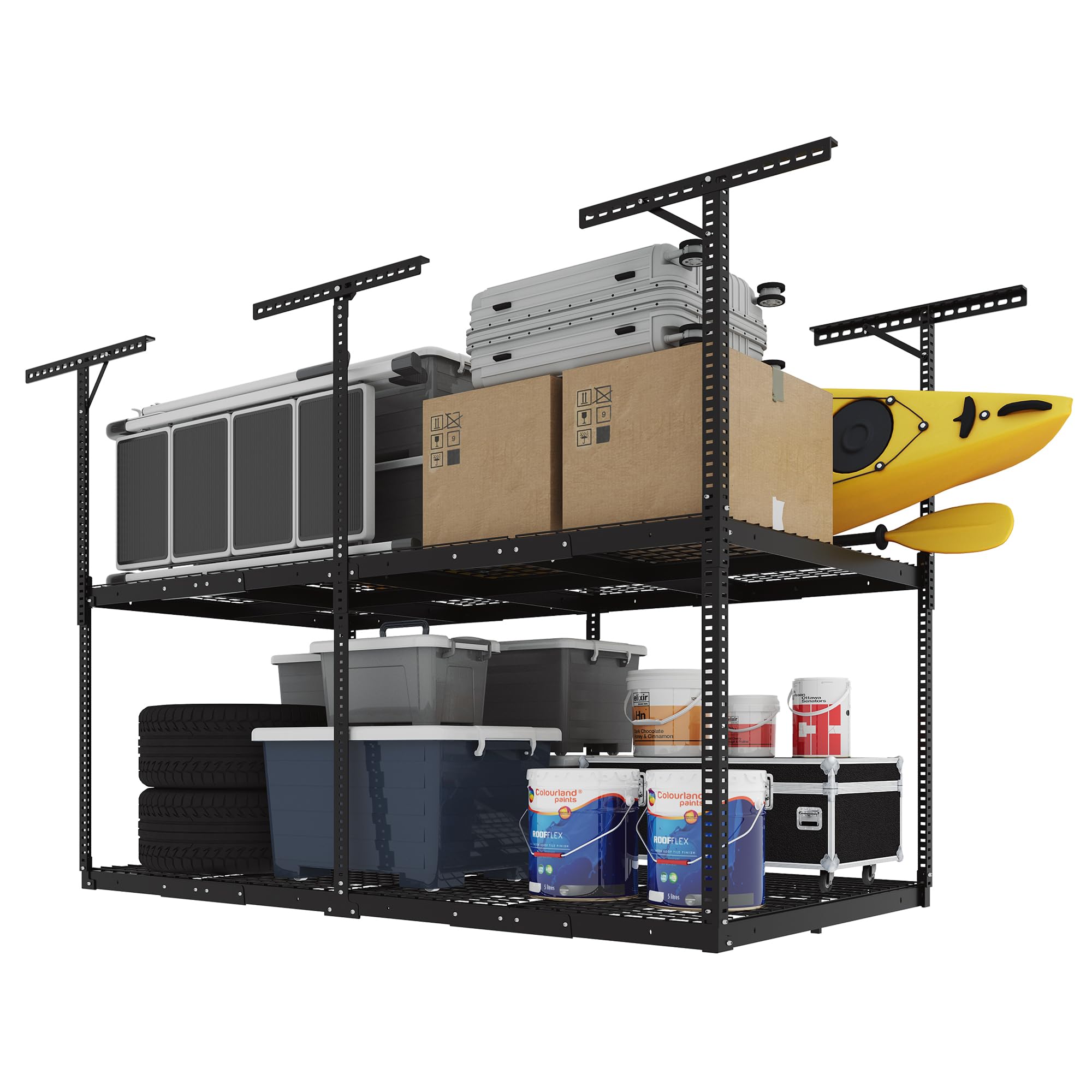 Amazon.com: FLEXIMOUNTS 4x8 2-Tier Overhead Garage Storage Rack